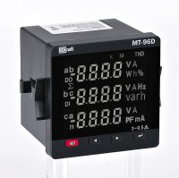 Мультиметр цифровой 96х96мм трехфазный, вход 600В 5А, RS485, LED-дисплей МТ-96D Dekraft 51420DEK