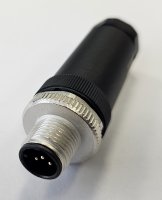 Разъем М12, 5A, штыревой, винт, пластиковый, прямой, резьба PG9, кабельная часть СТЭЗ 185200126