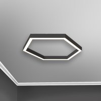 Светильник светодиодный RVE-LBX-HOLE-HEXA-500-N (Шестиугольник с отв. 500х433х100мм S80мм 30Вт Накладной 4000К Белый) RVElektro RVE00001430
