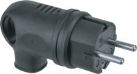 Вилка Navigator 61 367 NCA-PLR01-16A-E-IP44-BL угловая с заземлением каучук черная Navigator Group 61367 20658