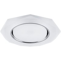 Светильник ДВО-15w GX53 без лампы со светодиодной подсветкой 4000К многоугольник белый матовый FERON CD5021 32660