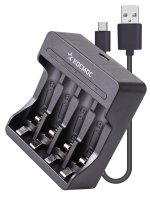 Зарядное устройство 1-4 АА/ААА питание от USB шнур. автомат., Космос KOC903USB