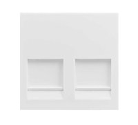 Адаптер со шторками 2 RJ45 Keystone, белый, 400 Simon  40000089-030