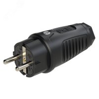 Вилка каб 16А/250V/2P+E/IP44 корпус черный, маркер черный PCE 0512-ss 00-00027680