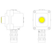 Взрывонепроницаемый пост управления из алюминия LCSD-01-B-MB-L1Y(220)x1-PBMB-KA2MHK DKC LCSD21000017