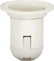 Патрон люстровый Е27 пластик с кольцом белый FERON LH110 22348