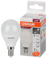 Лампа светодиодная LED 10 Вт E14 4000К 800Лм шарик 220 В (замена 75Вт) OSRAM LEDVANCE 4058075579743