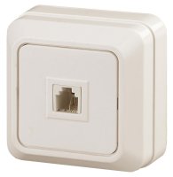 Розетка телефонная RJ11, ОУ, Quadro, сл.кость, 2-302-02 Intro Б0027662 Розетка телефонная RJ11, ОУ, Quadro, сл.кость, 2-302-02 Intro Б0027662