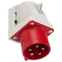 Вилка настенная 32А/400V/3P+N+E/IP44 PCE 525-6 00-00002254