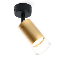 Светильник ДБО GU10 без лампы наклонный золото черный FERON ML1891 48746