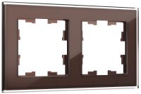 BRITE Рамка 2 поста РУ-2-2-БрТБ стекло темная бронза IEK BR-M22-G-K45