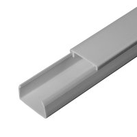 Кабель-канал серый RAL 7035 2-й замок в п/э 25х16 мм (80м/уп) Промрукав PR03.0072