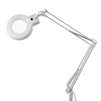 Лупа на струбцине, круглая, 8D, с подсветкой, белая (Ст) артикул REXANT 31-0021