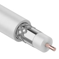 Кабель коаксиальный магистральный  RG-11U 75 Ом CCS/Al/Al 305м бел, REXANT 01-3001
