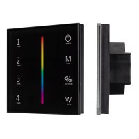 Панель SMART-P22-RGBW-G-IN Black (12-24V, 4x3A, Sens, 2.4G) (, IP20 Пластик, 5 лет) Arlight 033766