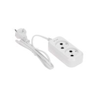 Удлинитель 2 гнезда, 1,5 м, 2х0,75 мм2, б/з, белый ProConnect 13-4200