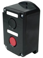 Пост управления ПКЕ 212-2 У3, 10А, 660В, 2 элемента, чёрный и красный цилиндр, накладной, IP40 Электротехник ET519068