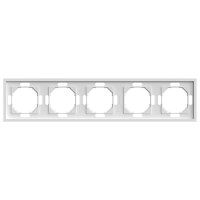 Рамка 5-местная, Эмили,, белый фарфор, soft touch STEKKER PFR00-5005-01 49888 Рамка 5-местная, Эмили,, белый фарфор, soft touch STEKKER PFR00-5005-01 49888