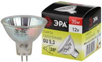 Лампа GU5.3-MR16-35W-12V-CL (галоген софит 35Вт нейтр GU5.3) (10/200/6000) ЭРА C0027355