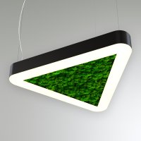 Светильник светодиодный RVE-LBX-MOSS-TRIO-SOFT-400-P (треугл. закругл. со мхом 400x356x100мм S80мм 24Вт 4000К черный ) RVElektro RVE00000592