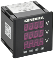 Вольтметр цифровой щитовой трехфазный DO RS-485 96х96мм LED GENERICA IEK IDV21-5-3-3-LED-G