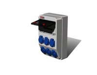 Устройство распределительное настенное пластик IP54 40A корпус 222х369х130 серый AlpenBox 0020021 00-00010813