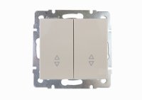 Выключатель RAIN проходной 2-ой крем механизм Lezard 703-0388-106