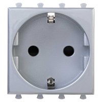 Avanti Розетка модульная 2P+E с з/ш Закаленная сталь 2 модуля DKC 4404002