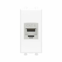 Avanti Компьютерная розетка RJ-45 без шторки      модульная кат.6е экранированная Белое облако 1    модуль DKC 4400791