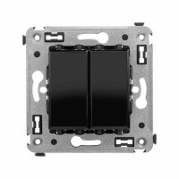 Avanti Кнопка двухклавишная в стену Черный        квадрат DKC 4402154
