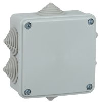 Коробка расп. КМ для о/п 100х100х45мм IP44 6 вв. (7035) IEK UKO11-100-100-045-K41-44