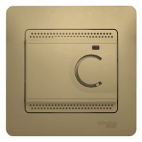 GLOSSA Термостат электронный теплого пола с датчиком в сборе 10A титан Systeme Electric GSL000438