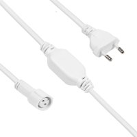 Шнур питания для гирлянды Дюраплей 4 А, подключение до 200 м, белый каучук, 230 В Neon-Night 315-001