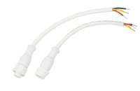 Соединительный кабель (3pin) герметичный (IP67) 3х0.5кв мм  белый, REXANT 11-9530