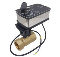 Кран шаровый двухходовой DN20, резьба G3/4 с электроприводом 5Нм, 220В, управление открыто/закрыто с возвратной пружиной Techno HK220-SC05DN/230V 622202