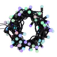 Гирлянда Мультишарики 17,5 мм, 10 м, черный ПВХ, 100 диодов, RGB Neon-Night 303-509-2