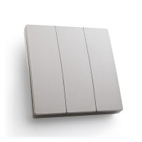 Кнопка-выключатель беспроводной 230V 500W трехклавишный, серебро FERON TM83 41721