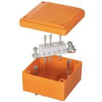 Коробка пластиковая FS с гладкими стенками и клеммниками  IP56 100х100х50мм  5р  450V 20A 10мм.кв DKC FSB10510