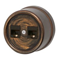 Розетка Лизетта RJ45 информационная двойная, пластик, цвет Бронза Bironi B1-302-25 Розетка Лизетта RJ45 информационная двойная, пластик, цвет Бронза Bironi B1-302-25