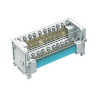 Блок распределительный на DIN-рейку 2 полюса 125А 7х6мм 2х7.5мм 2x9мм DKC BD125112